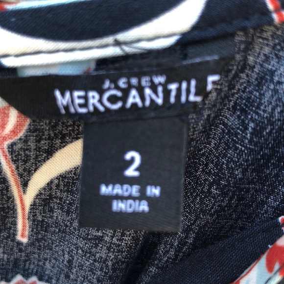 J. CREW FACTORY | Floral Faux Wrap Mini Dress size 2 - Picture 4 of 8